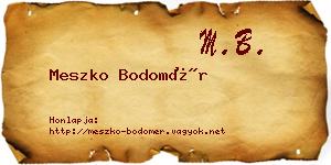 Meszko Bodomér névjegykártya